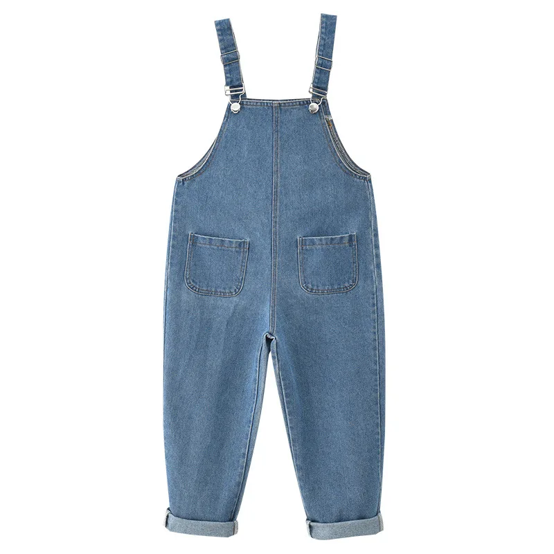 

Girls Suit T-shirt+Overalls Cotton Jean 2Pcs/Sets2021 Lovely Spring Autumn Teenager Kid School Outdoor Children Clothing