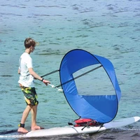42 downwind kayak wind sail kit with storage bag foldable sail paddle board accessories for boats kayak sailboats canoe