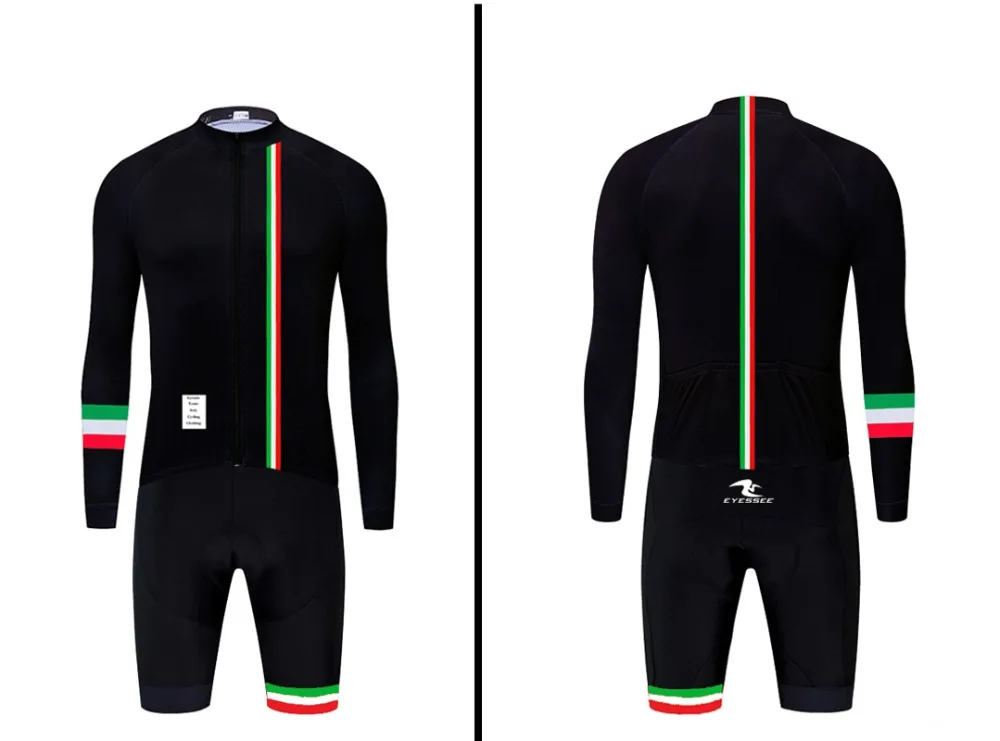Длинный рукав велокостюм Ropa Ciclismo Велоспорт Спортивная Триатлон Одежда eyessee Триатлон режим Италия велосипедная одежда