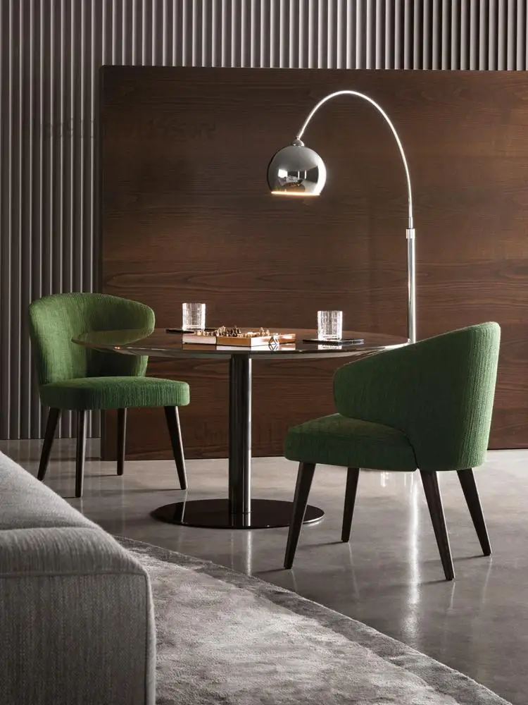 Customized Nordic Solid Wood Cloth Home Dining Chair Modern Simple Negotiation Table Coffee Shop Leisure Back Light Luxury Desk |