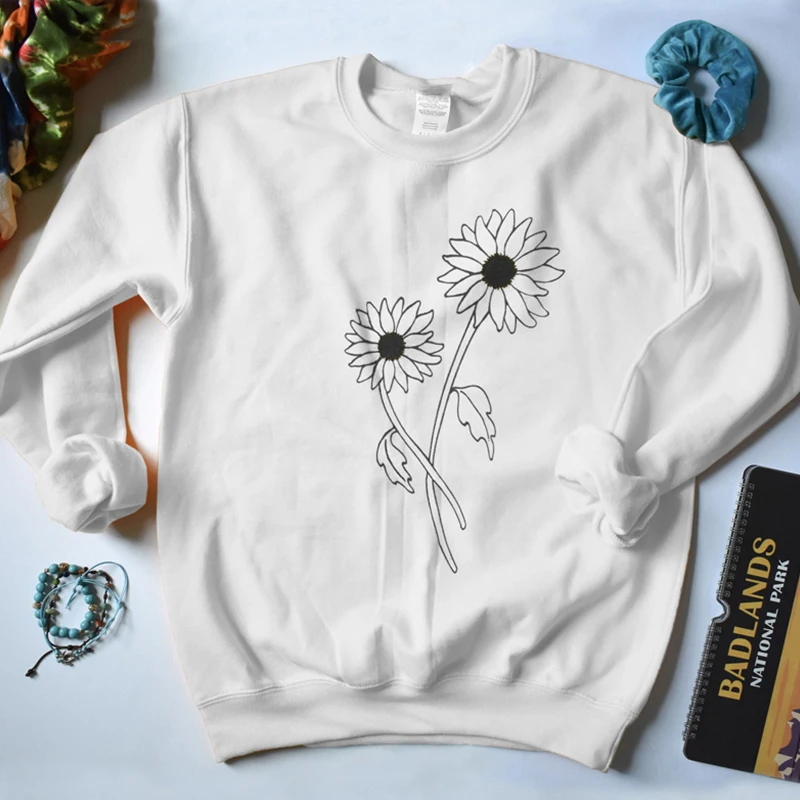 Свитер с цветочным принтом для женщин Свитера графическим рисунком вырезом