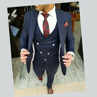 navy blue wedding suits for men mens suits designers slim fit street smart business party prom blazer 3 pieces costume homme