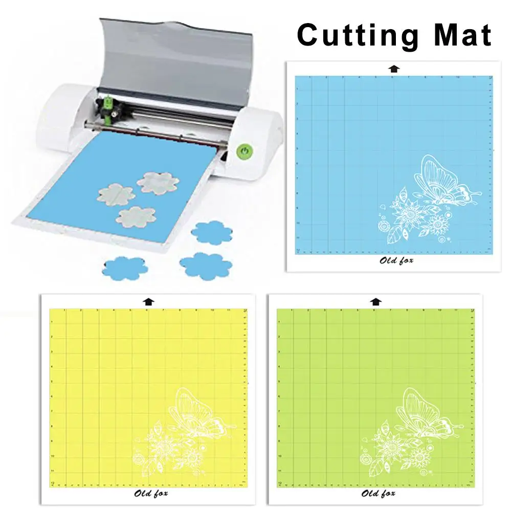 Сменный коврик для резки прозрачный клейкий с измерительной сеткой 12 на дюймов