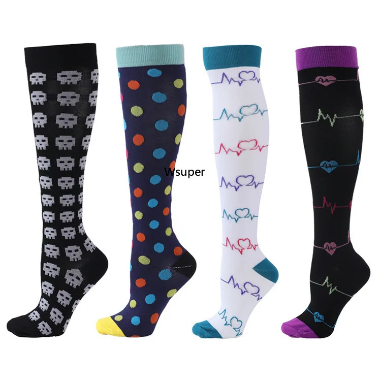 Compression Socks Nurse Compression Socks 6 PAIRS Compression Stocking Women Running Cycling Sports Socks Men Thigh High Socks