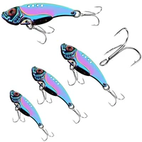 1pc metal vib 371015g fishing lure colorful vibration spinner spoon lures artificial bass bait sequins paillette vib tackle