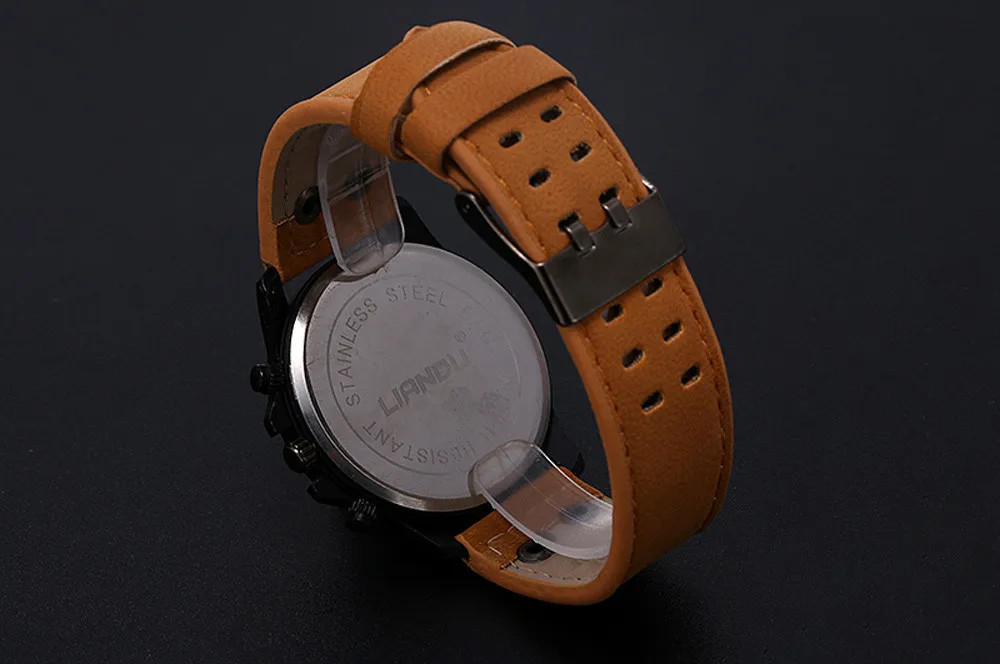 

Luxury Classic Men Watch 2020 New Military Sport Stainless Steel Waterproof Date Leather Sport Quartz Watch Relogio Masculino