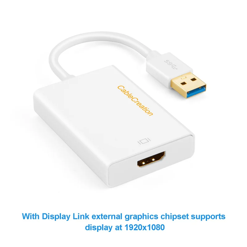 Адаптер USB в HDMI (чипсет Display Link) внешняя видеокарта 3 0 совместима с Windows 7/8/10 MacOS и