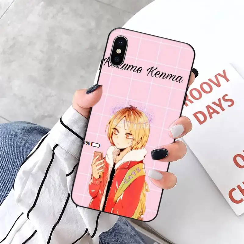 

Kenma Kozume of Haikyuu Anime Phone Case for iPhone 11 12 pro XS MAX 8 7 6 6S Plus X 5S SE 2020 XR mini