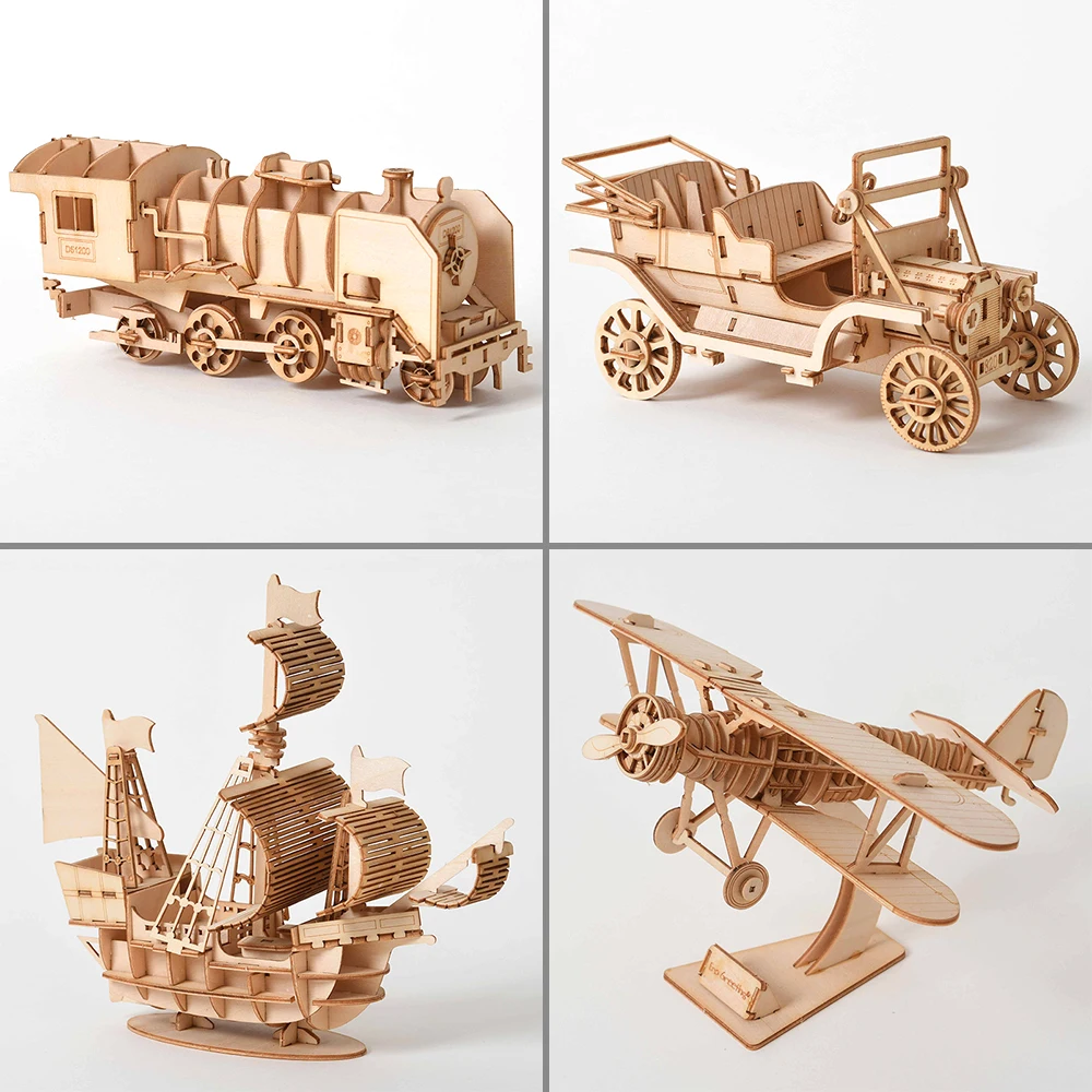 3d  puzzles for adults Constructor DIY Handmade Mechanical For Children Adult Game Assembly Wood mechanic Puzzle 3d Toys