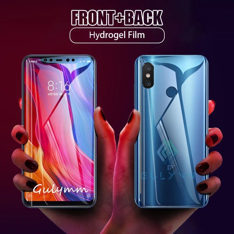 Гидрогелевая пленка 97D для передней и задней панели полное покрытие Redmi Note 9 8 7 6 4 4X