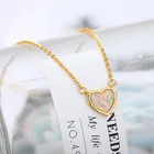 2020 Новая мода опал сердце любовь кулон ожерелье сладкий для девушки подарок цепочка ключицы элегантный ретро для женщин ювелирные изделия подарок