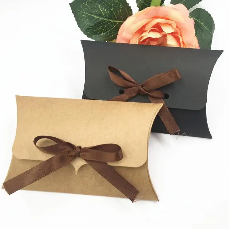100 шт./лот крафт подарочная Коробки Бумага подушка коробки сделай сам упаковочная