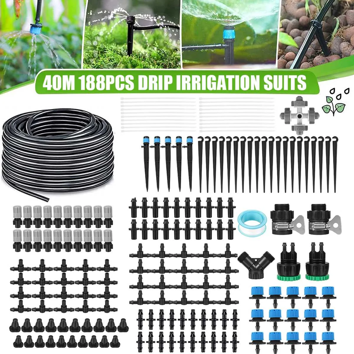 

40m Automatic Watering System Greenhouse Plant Irrigation Systems Kit Garden Irrigation System Intelligent Care For Garden Yard