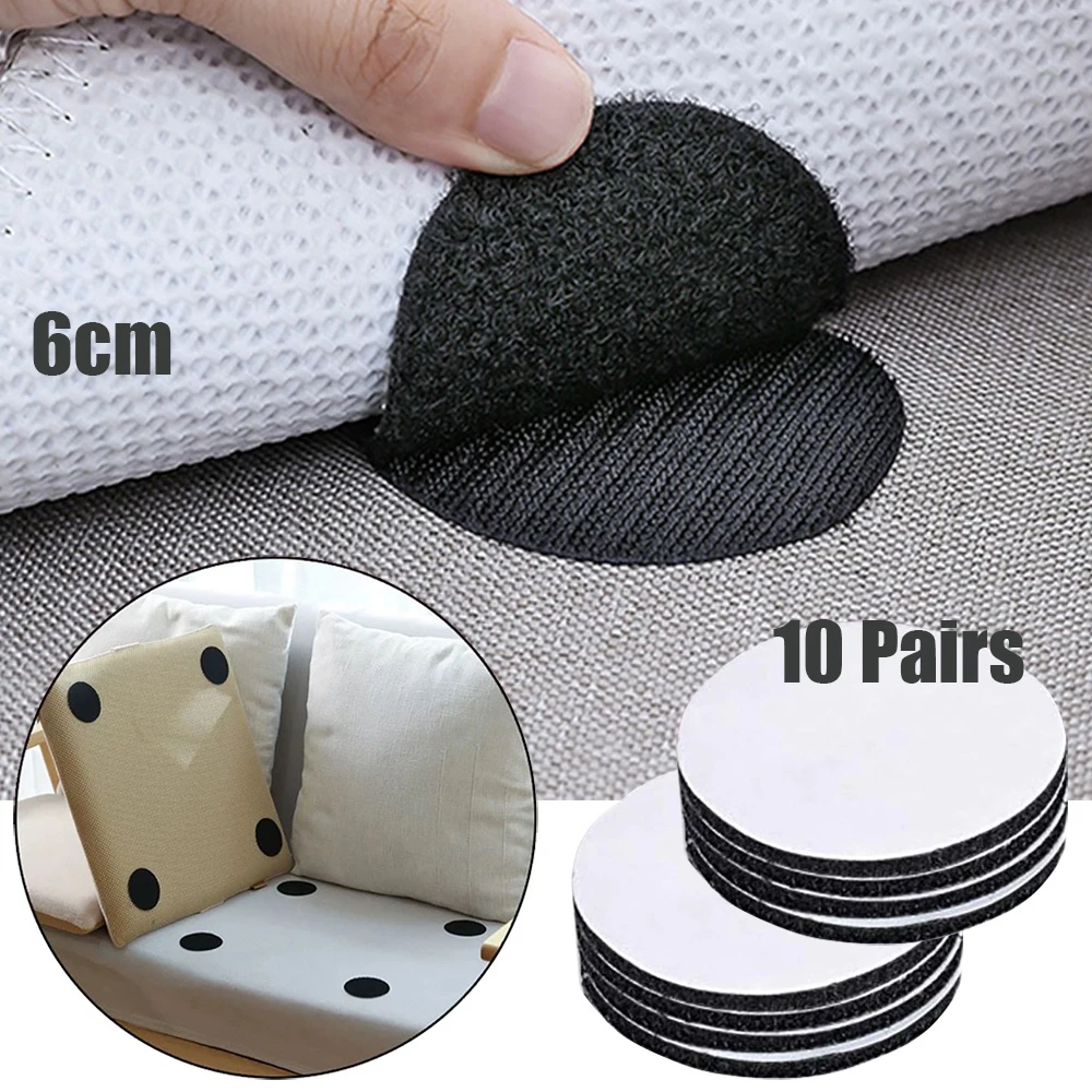 

2021 20pcs/10 Pairs Anti Curling Carpet Tape Rug Gripper Carpet Sofa and Sheets in Place and Keep the Corners Flat