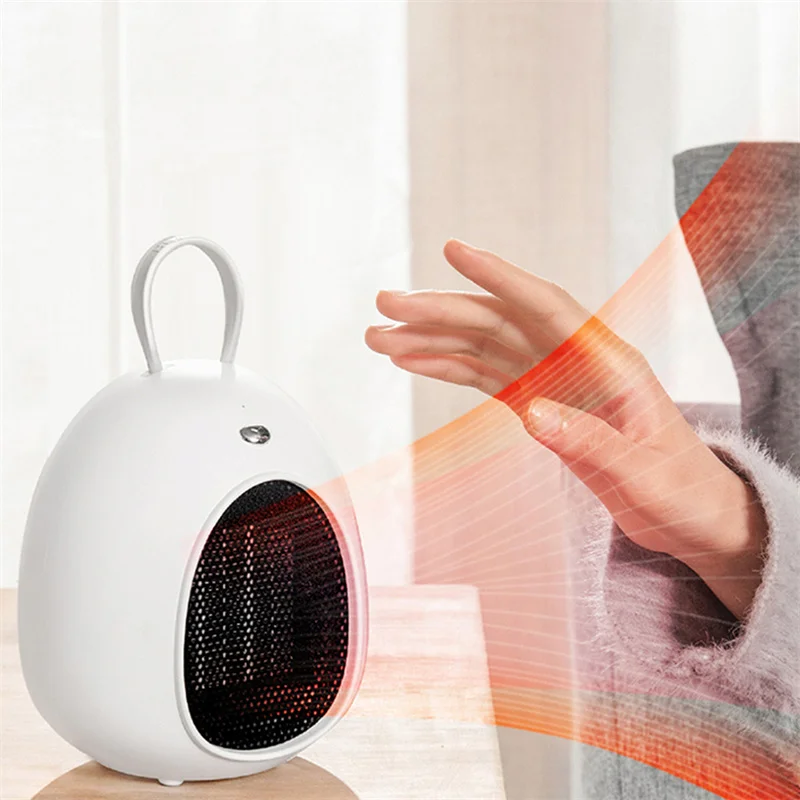 Fan Heater Electric PTC Ceramic Heating Warm Portable Stand for Bedroom Office Mini Electronic Hot Quick Unique Design QN26