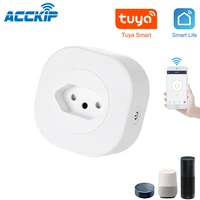 acckip smart wifi plug power socket 10a brazil standard with energy monitor tuya app control timing fuction br outlet