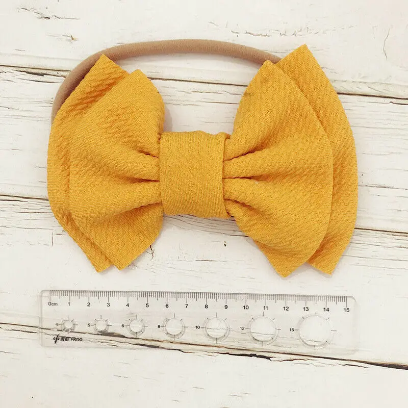 

Cute 9 Colors Kids Baby Headband Girl Clothes Big Bow Hairband Knot Elastic Headband Hair Accessories