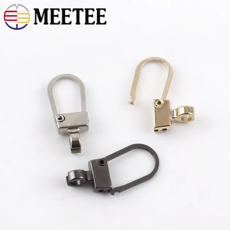 

Meetee 6 шт. металлические съемники для молний, соединительные пряжки, Универсальный Съемник для застежки-молнии, для самостоятельного изготов...