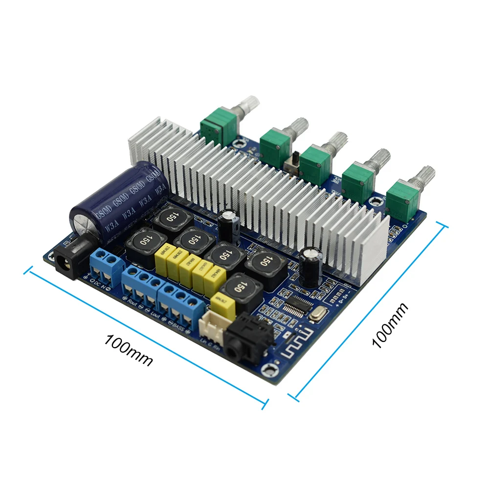 Lusya Bluetooth 4,2 TPA3116D2 сабвуферный усилитель плата 2,1 каналов высокой мощности 2*50 Вт+ 100 Вт аудио усилитель плата DC12V-24V H2-001