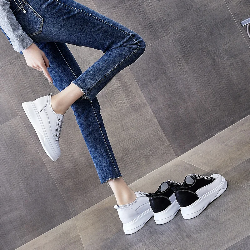 

Women Vulcanized Shoes High Quality Women Sneakers Slip On Flats Shoes Women Loafers Tenis Feminino Walking Flat shoes for women