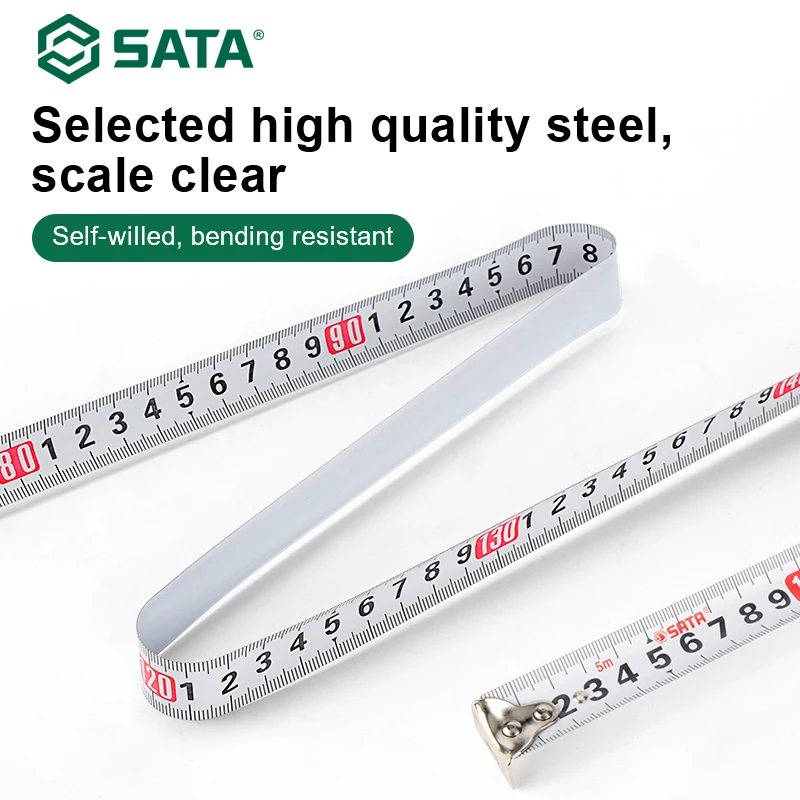 Стальная лента SATA толщиной 12 мм 2 м измерительная из твердой стали износостойкая