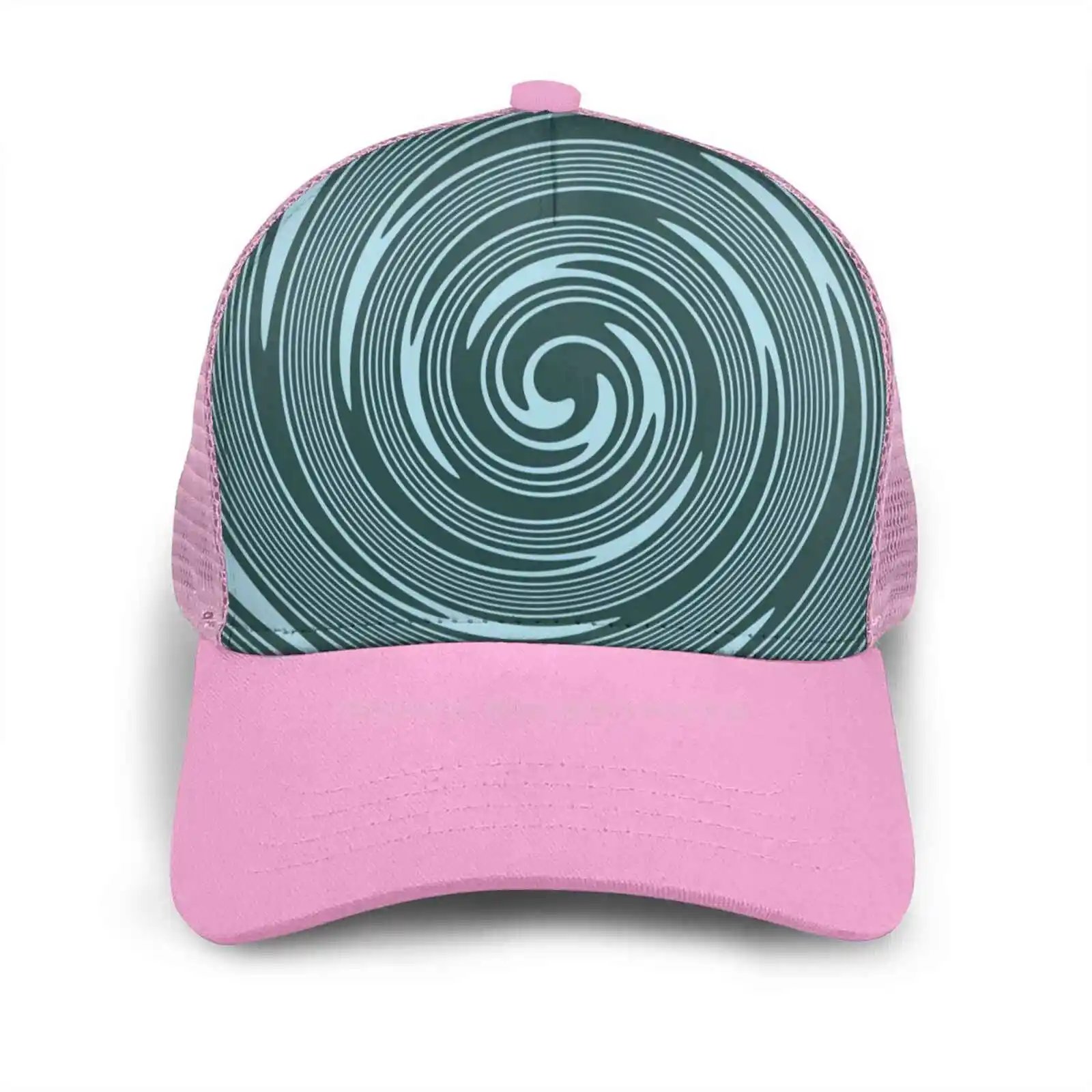 

Blue Whirlpool Pattern Flat Cap Curved Hat Mesh Cap Whirlpool Blue Pattern Whirl Wave Waves Swirl Abstract Circular Geometric