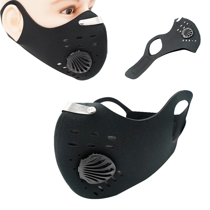 Многоразовая маска для лица с фильтром и активированным углем тренировок на