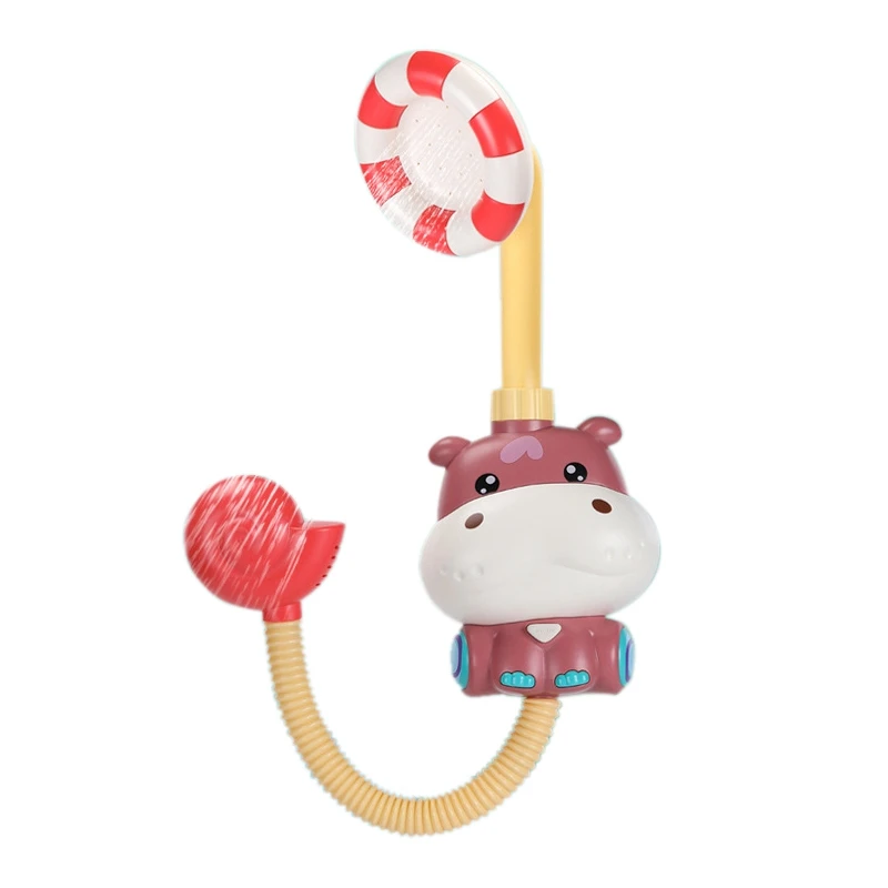 

Electric Shower Bathing Hippo Toy Baby Bath Toys Cartoon Hippo Electric Shower Head for Children Parent-Child Toys