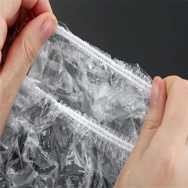 Одноразовая шапочка для душа прозрачная эластичная ванны спа-салона отеля 100