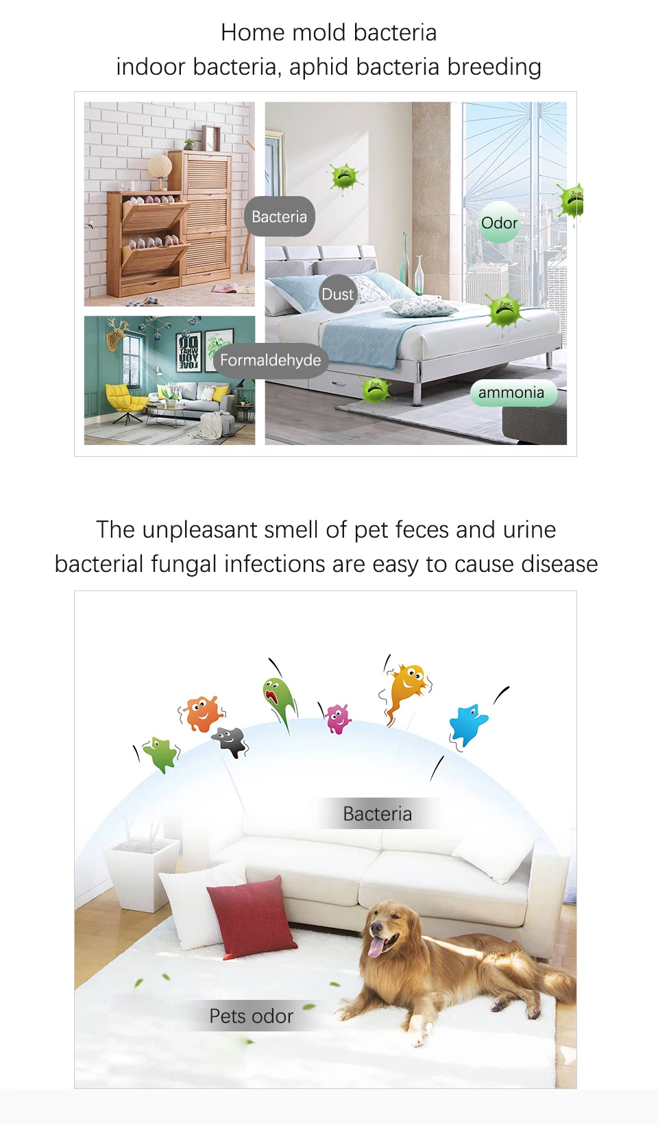 Sterhen Home Air Purifier Deodorizer Ozone Sterilizer Freshener Eliminate Odor And Formaldehyde