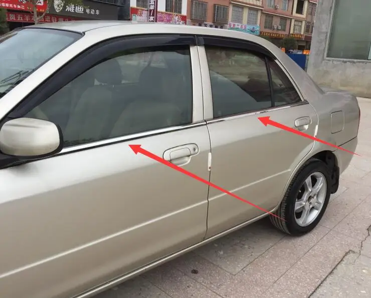 

Stainless Steel Chrome Window Sill Trim Overlay for Mazda 323