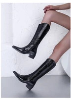 fxycmmcq winter shoes women in the cylinder but the knee show thick heel pointed 418 1