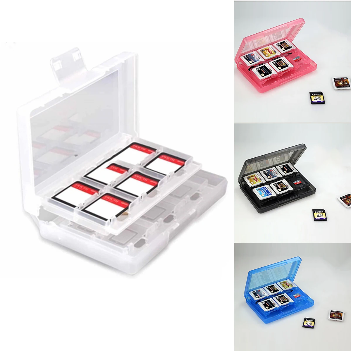 28 in 1 Game Card Case Holder Protect Box Shockproof Hard Shell Storage for Nintendo DS 3DS XL LL DSi MT Travel Accessories | Электроника
