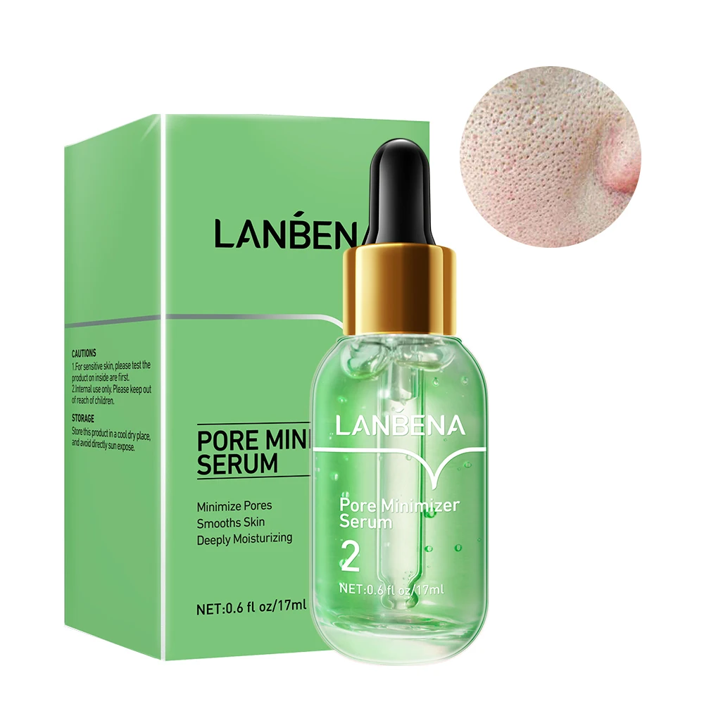 LANBENA Pore Minimizer Serum Skin Care Shrink Pores Peeling Acne Treatment Refining Essence Deep Cleaning Smooth Relieve Dryness | Красота и