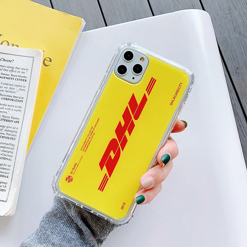 Dhl Pattern Phone Cover Case For iPhone 11 Pro Max XS Xr 8 7 6 6s Plus Luxury Soft Silicone Coque Fundas Clear Back |