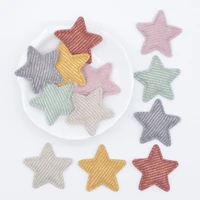 50pcslot 33mm padded glitter cloth star applique for diy hat gloves clothes leggings fabric sewing headwear decor patches l77