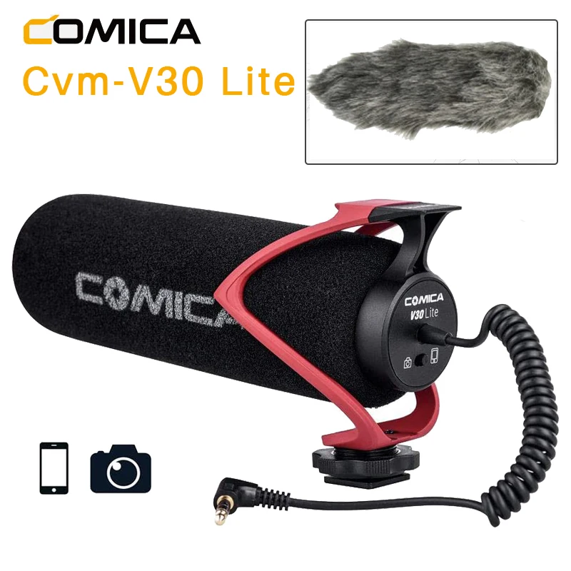 

Comica CVM-V30 LITE Video Microphone Super-Cardioid Condenser On-Camera Shotgun Microphone for Nikon Canon Sony Huawei mic