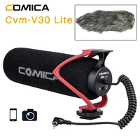 comica cvm v30 lite video microphone super cardioid condenser on camera shotgun microphone for nikon canon sony huawei mic