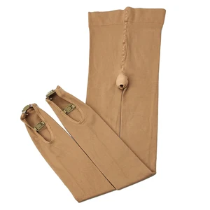 Колготки с застежкой для фигурного катания, со стразами