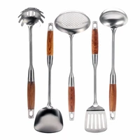 cooking utensils 304 stainless steel kitchen utensil set rosewood handle anti scald best kitchen tools by leeseph