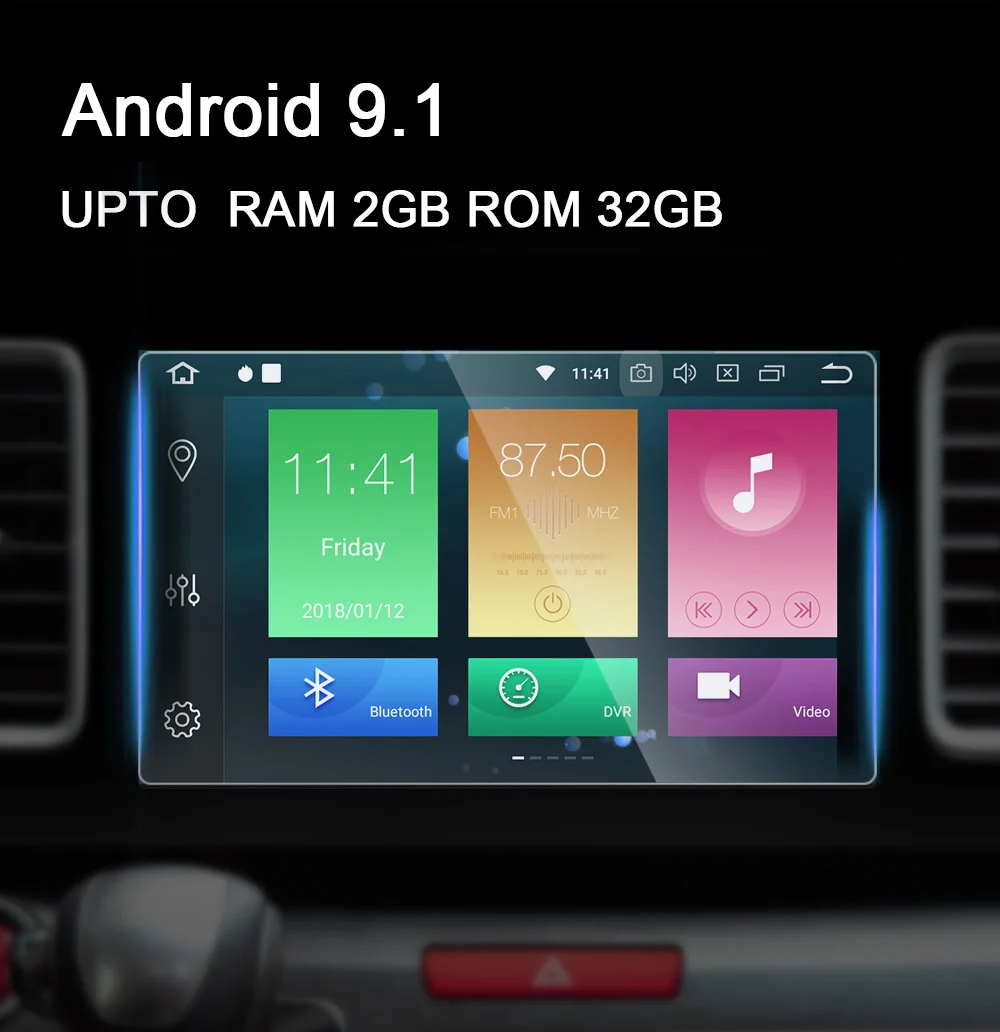 NaviFly 2 Din 2G+ 32G Android 9,1 автомобильный dvd мультимедийный плеер для PEUGEOT 308 2007-2013408 2011- gps РАДИО wifi BT головное устройство