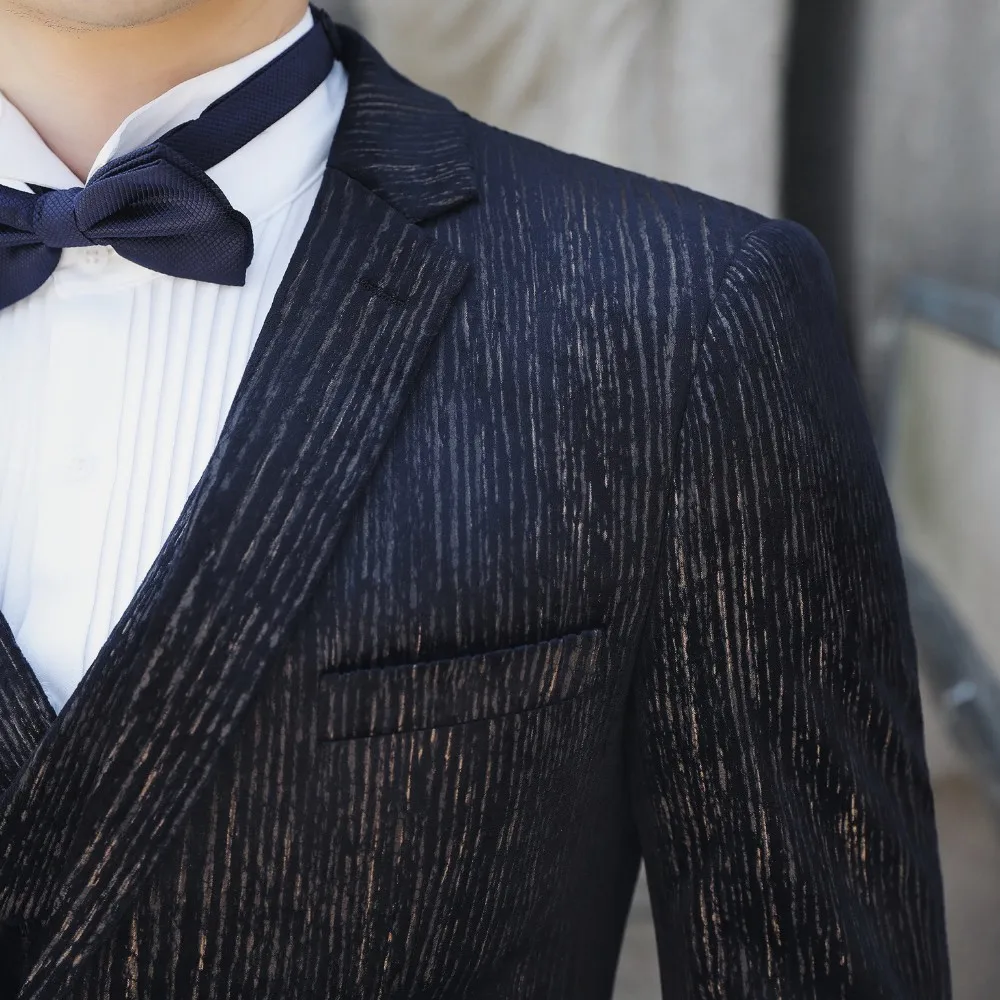 Повседневная одежда (Блейзер + жилет брюки) Trajes De Hombre костюм Mariage Homme смокинг 2020
