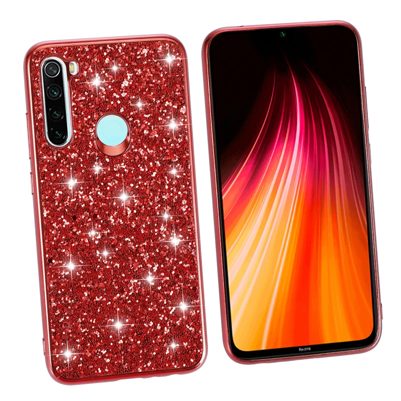 Чехол для Xiaomi Redmi Note 8 из мягкого ТПУ 9s note pro блестящий чехол с бриллиантами 7 6 5