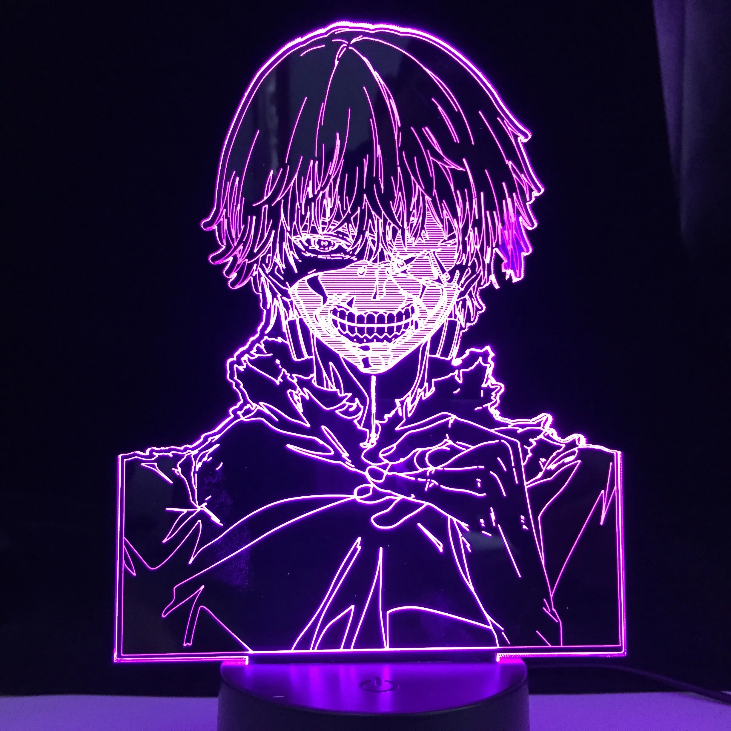 

Anime Tokyo Ghoul Ken Kaneki 3d Lamp for Bedroom Decor Nightlight Cool Birthday Gift Tokyo Ghoul Led Night Light Dropshipping