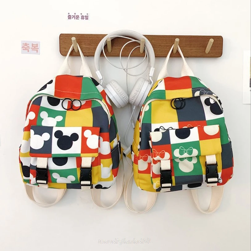 Детский рюкзак Disney с Микки Маусом простая модная Водонепроницаемая Переносная