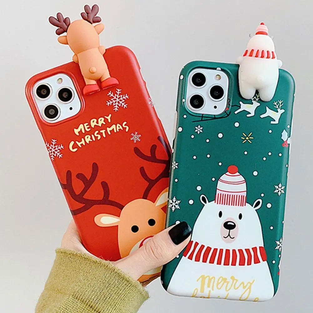 

Lovebay Cartoon Christmas Phone Case For iPhone 11 Plus 6 11Pro Claus Santa XR Case 7 6S X 8 Soft Lovely Max Back For iPhon C7D6