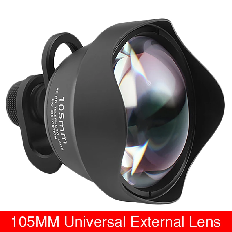 Lente externa Universal para tel&eacute;fono m&oacute;vil, 105MM, Retrato, teleobjetivo SLR, fotograf&iacute;a profesional, lente de gran apertura para tel&eacute;fonos inteligentes-1