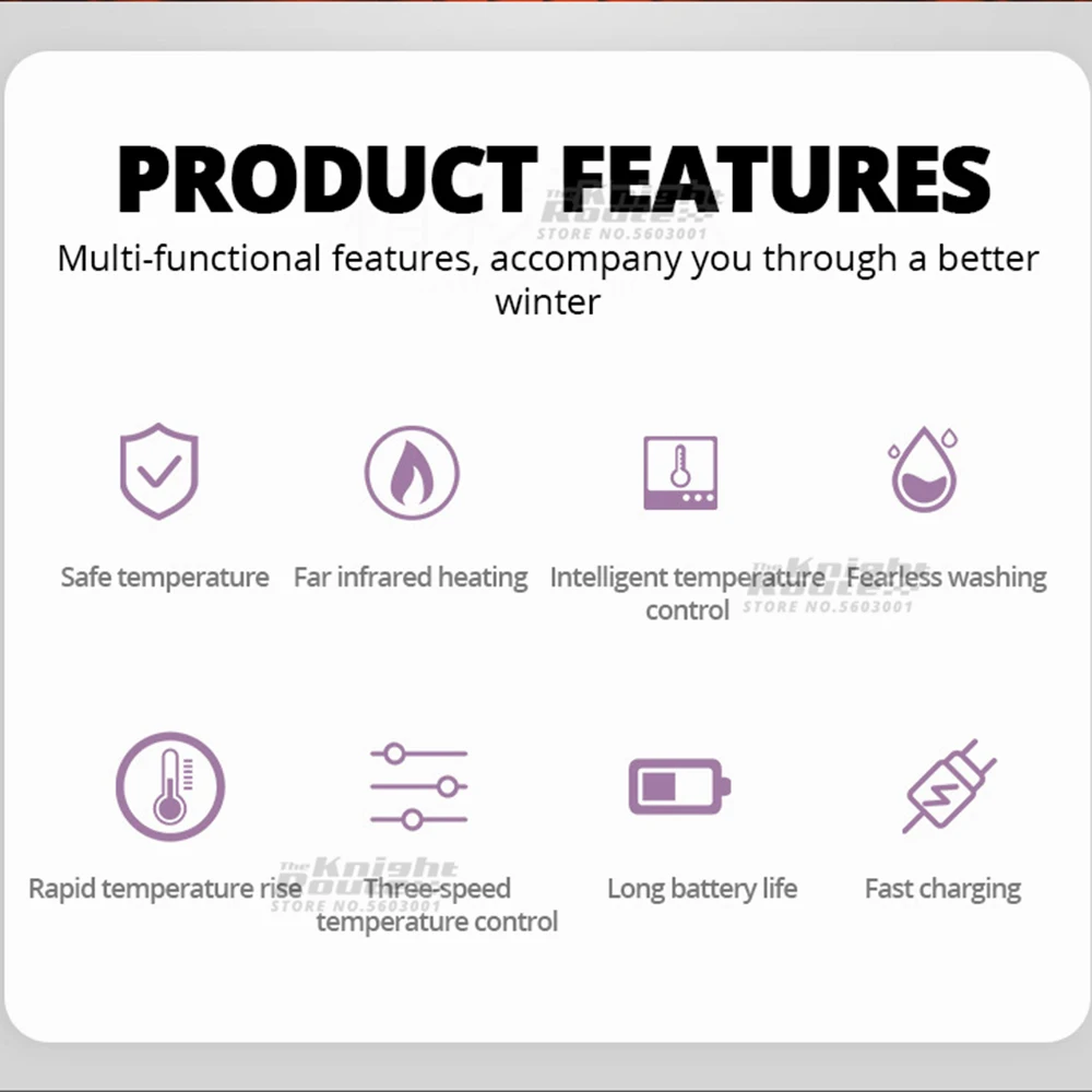 Зимние носки с подогревом 5000 мАч термоноски APP управлением мужские и женские