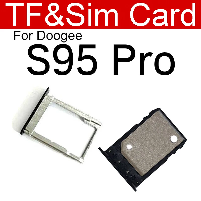 new tfsim card tray holder slot for doogee s95 pro sim card holder tray card mobile phone spare parts free global shipping