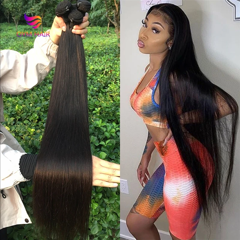 

Straight Hair Bundles Brazilian Hair Bundles Remy Human Hair Extensions 3/4 Bundle Deals Weave Double Weft Weave